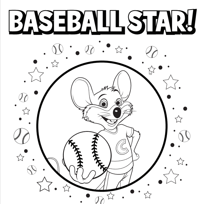 Baseball Star coloring page