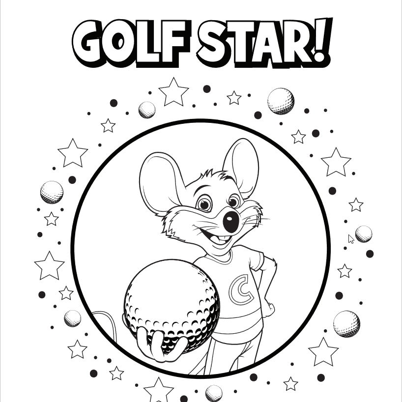 Golf Star coloring page