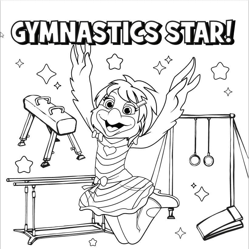 Gymnastics Star coloring page