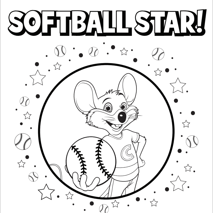 Softball Star coloring page