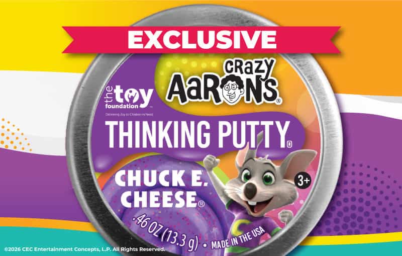 Exclusive Crazy Aaron's Thinking Putty, Chuck E Cheese