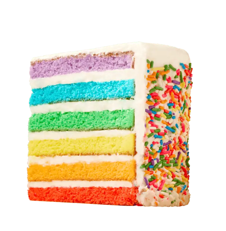 Buddy V Rainbow Cake at Chuck E. Cheese