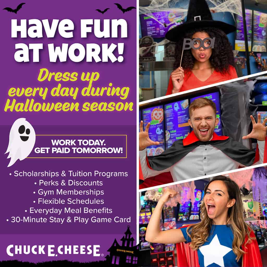 Have fun at work! dress up every day during halloween season