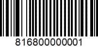 Coupon barcode: 816800000001