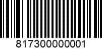 Coupon barcode: 817300000001