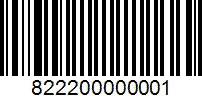 Coupon barcode: 822200000001